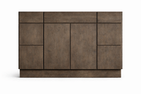 Slab Style Vanity Combination Six Drawer w/ Butt Doors in Seaside
