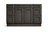CRP-10161 Style Vanity Combination Six Drawer w/ Butt Doors in Shale