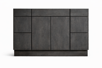 Slab Style Vanity Combination Six Drawer w/ Butt Doors in Shale