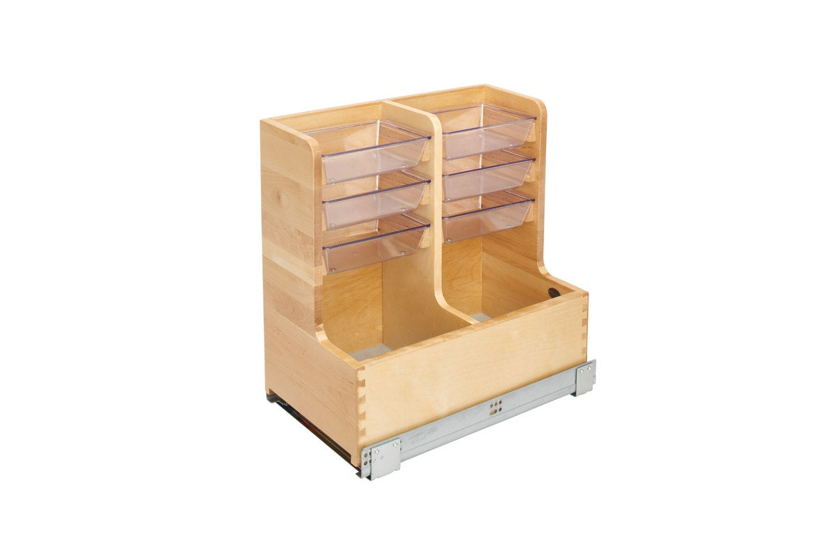r082 | 441-15VSBSC-1 | Vanity Cabinet L-Shaped Pullout Organizer w/ Blum Soft-Close