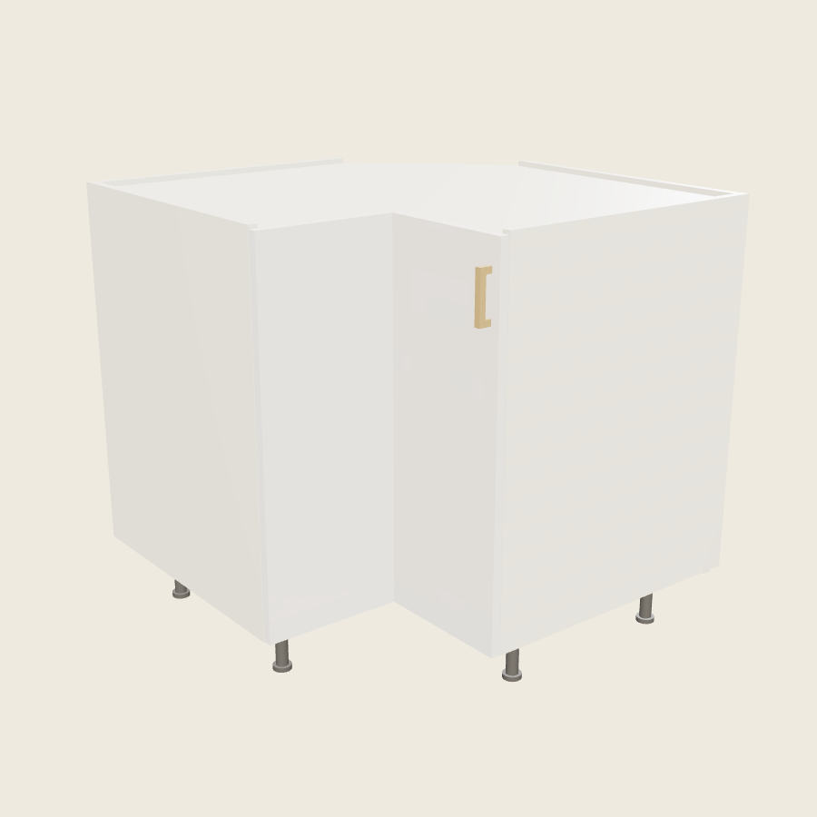 Palermo Gloss White Base Easy Reach Cabinet - BER36 — 2020 catalog rendering; left-hand arrangement shown; finish and installed options are illustrative