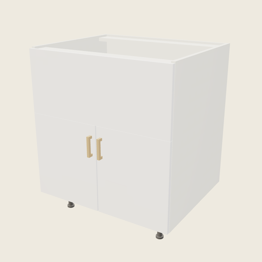 Palermo Gloss White Farm Sink Base - FSB30 — 2020 catalog rendering; finish and installed options are illustrative