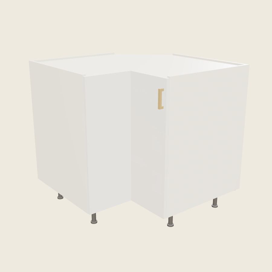 Palermo Gloss White Base Easy Reach Cabinets with Lazy Susan - LSB36 — 2020 catalog rendering; left-hand arrangement shown; finish and installed options are illustrative