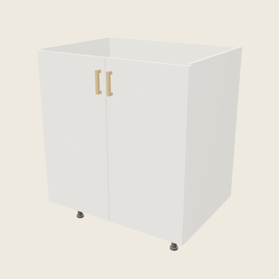 Palermo Gloss White Double Door Vanity Sink Base - VSB30FH — 2020 catalog rendering; finish and installed options are illustrative