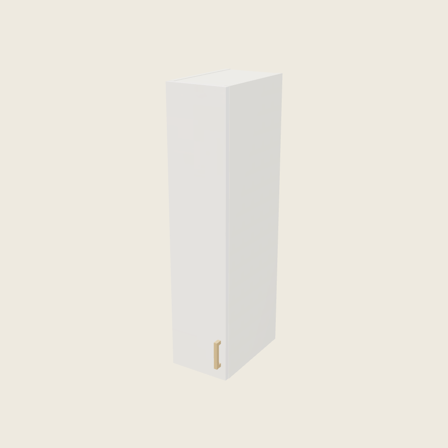 Palermo Gloss White Single Door Wall Cabinet - W0940 — 2020 catalog rendering; left-hand arrangement shown; finish and installed options are illustrative