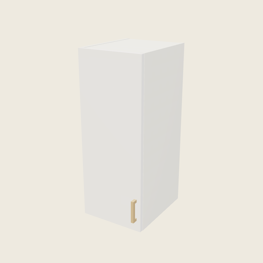 Palermo Gloss White Single Door Wall Cabinet - W1230 — 2020 catalog rendering; left-hand arrangement shown; finish and installed options are illustrative