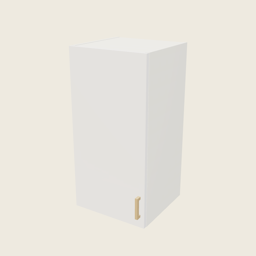 Palermo Gloss White Single Door Wall Cabinet - W1530 — 2020 catalog rendering; left-hand arrangement shown; finish and installed options are illustrative