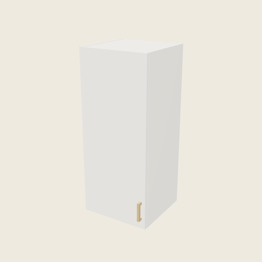 Palermo Gloss White Single Door Wall Cabinet - W1535 — 2020 catalog rendering; left-hand arrangement shown; finish and installed options are illustrative