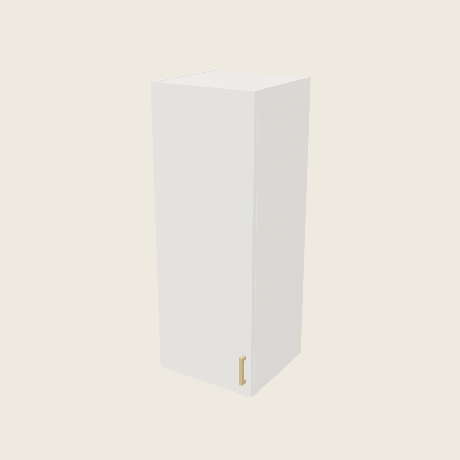 Palermo Gloss White Single Door Wall Cabinet - W1540 — 2020 catalog rendering; left-hand arrangement shown; finish and installed options are illustrative