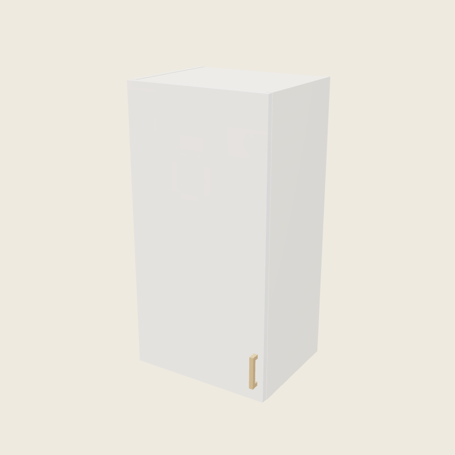 Palermo Gloss White Single Door Wall Cabinet - W1835 — 2020 catalog rendering; left-hand arrangement shown; finish and installed options are illustrative