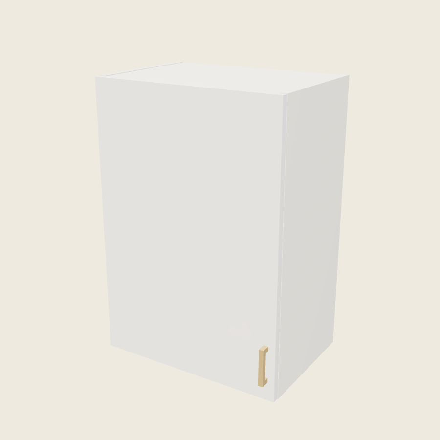 Palermo Gloss White Single Door Wall Cabinet - W2130 — 2020 catalog rendering; left-hand arrangement shown; finish and installed options are illustrative