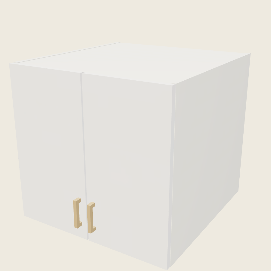 Palermo Gloss White Double Door Wall Cabinet - W242324 — 2020 catalog rendering; finish and installed options are illustrative