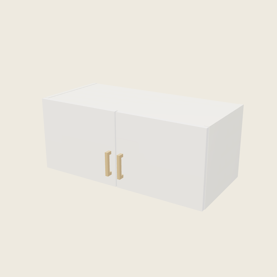 Palermo Gloss White Double Door Wall Cabinet - W3012 — 2020 catalog rendering; finish and installed options are illustrative