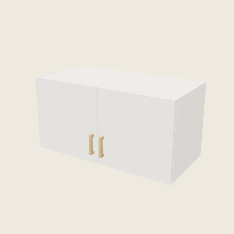 Palermo Gloss White Double Door Wall Cabinet - W3015 — 2020 catalog rendering; finish and installed options are illustrative