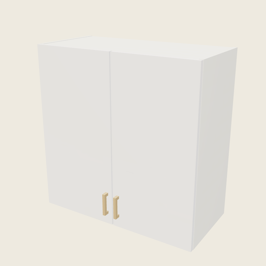 Palermo Gloss White Double Door Wall Cabinet - W3030 — 2020 catalog rendering; finish and installed options are illustrative