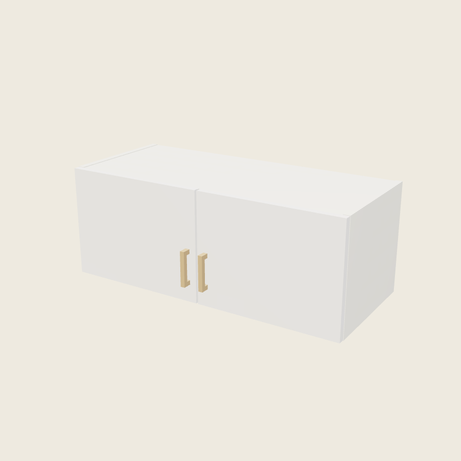 Palermo Gloss White Double Door Wall Cabinet - W3312 — 2020 catalog rendering; finish and installed options are illustrative