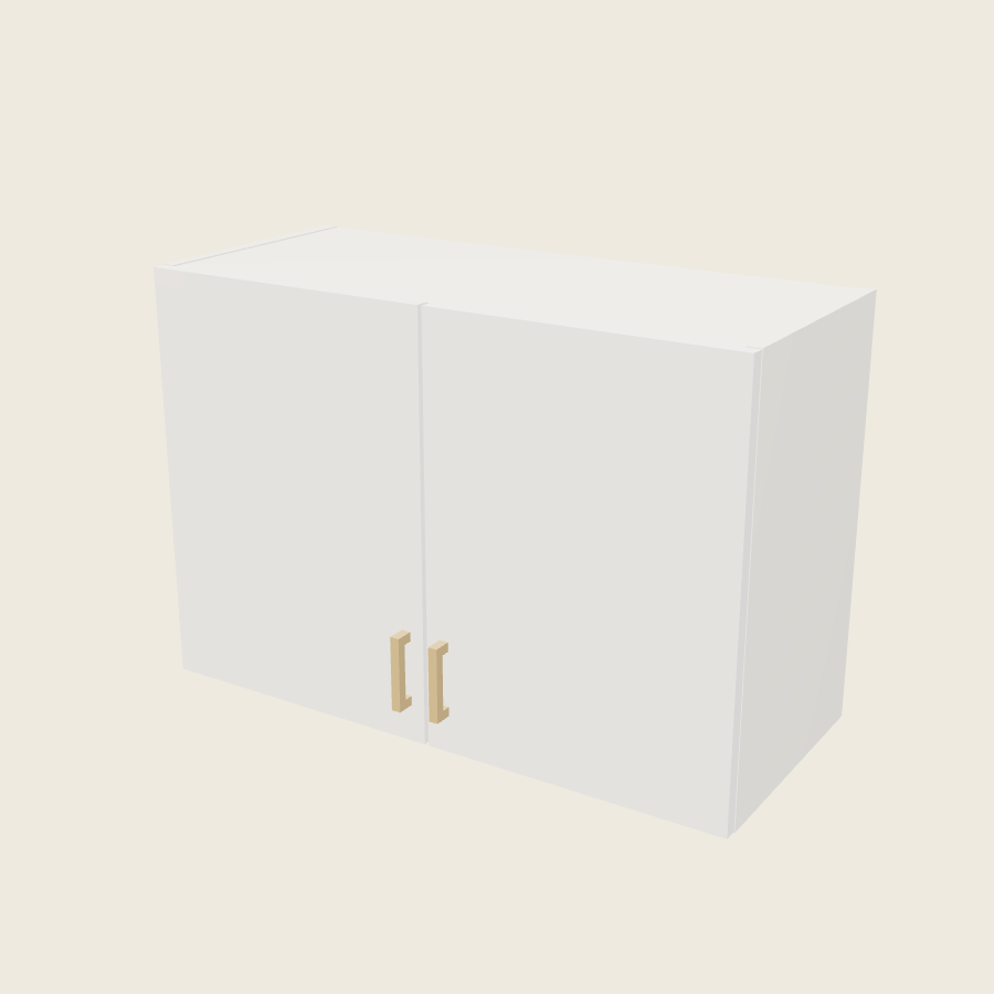 Palermo Gloss White Double Door Wall Cabinet - W3323 — 2020 catalog rendering; finish and installed options are illustrative