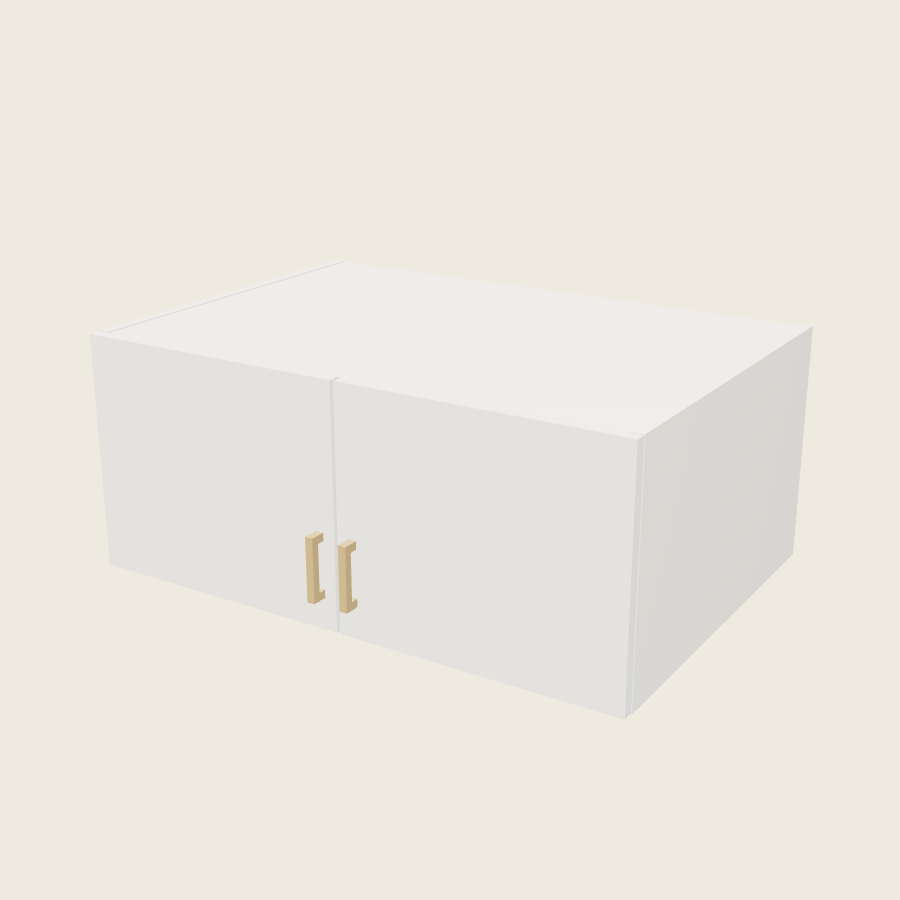Palermo Gloss White Double Door Wall Cabinet - W361524 — 2020 catalog rendering; finish and installed options are illustrative