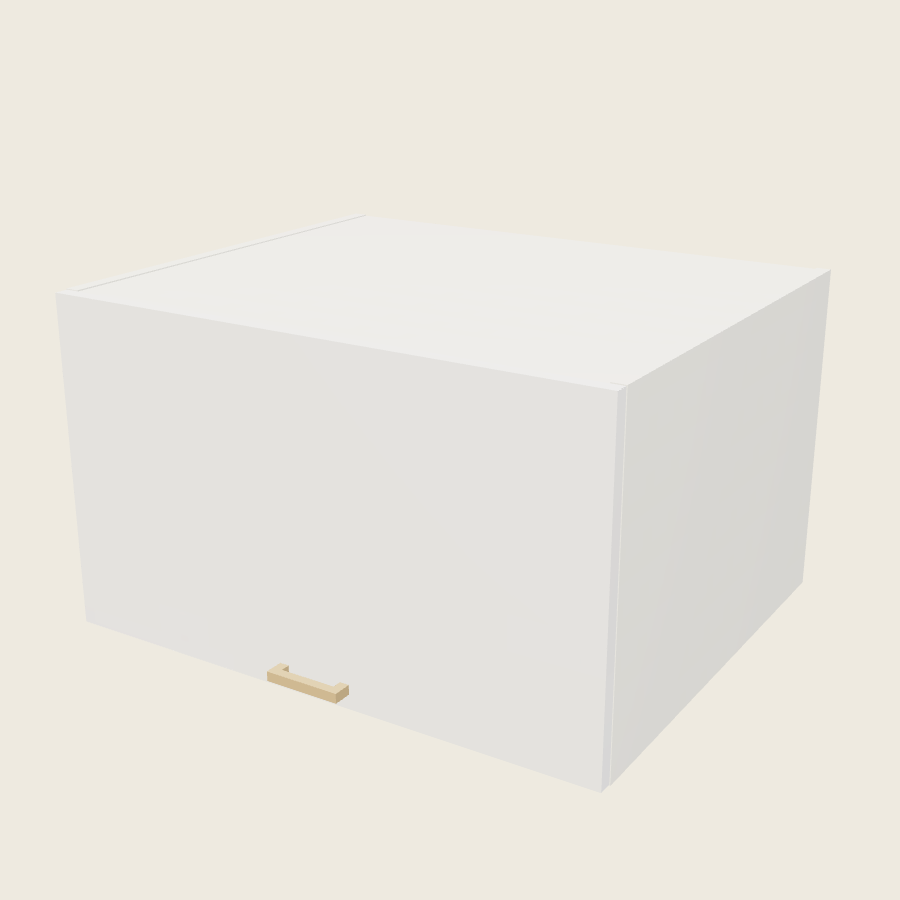 Palermo Gloss White Blum Aventos Flip Up Door Wall Cabinet - WFD301824-BLUM — 2020 catalog rendering; finish and installed options are illustrative