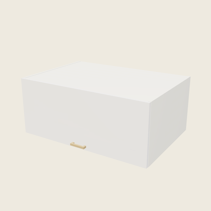 Palermo Gloss White Blum Aventos Flip Up Door Wall Cabinet - WFD361524-BLUM — 2020 catalog rendering; finish and installed options are illustrative