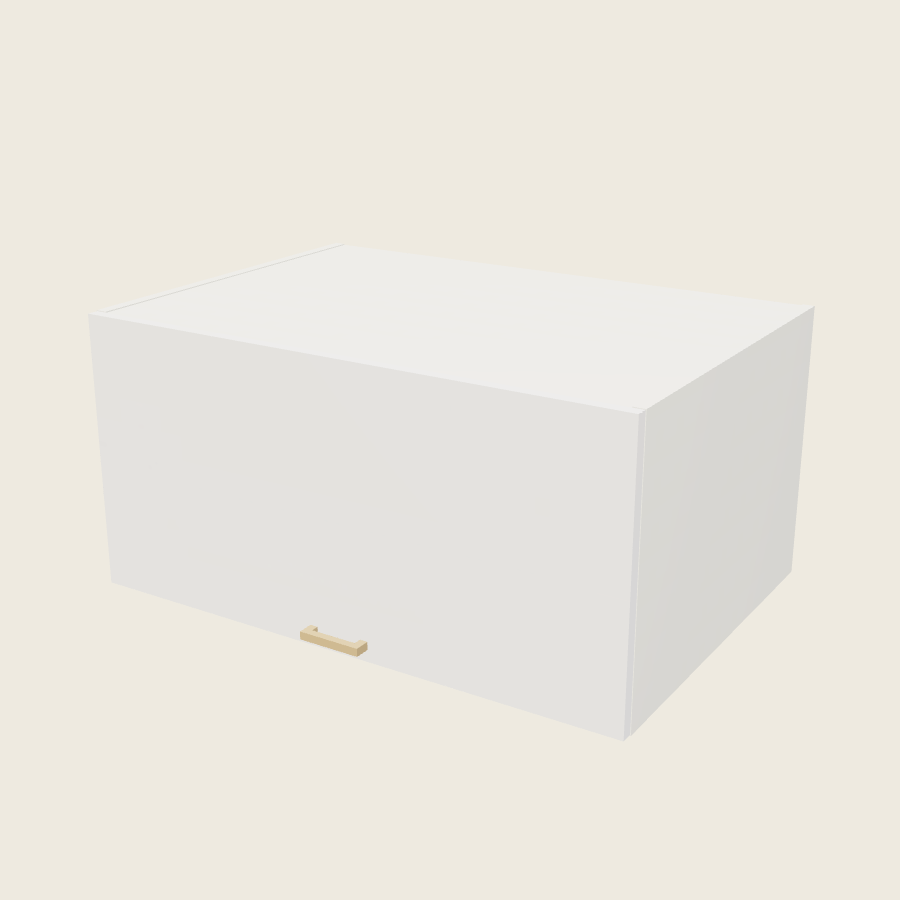 Palermo Gloss White Blum Aventos Flip Up Door Wall Cabinet - WFD361824-BLUM — 2020 catalog rendering; finish and installed options are illustrative