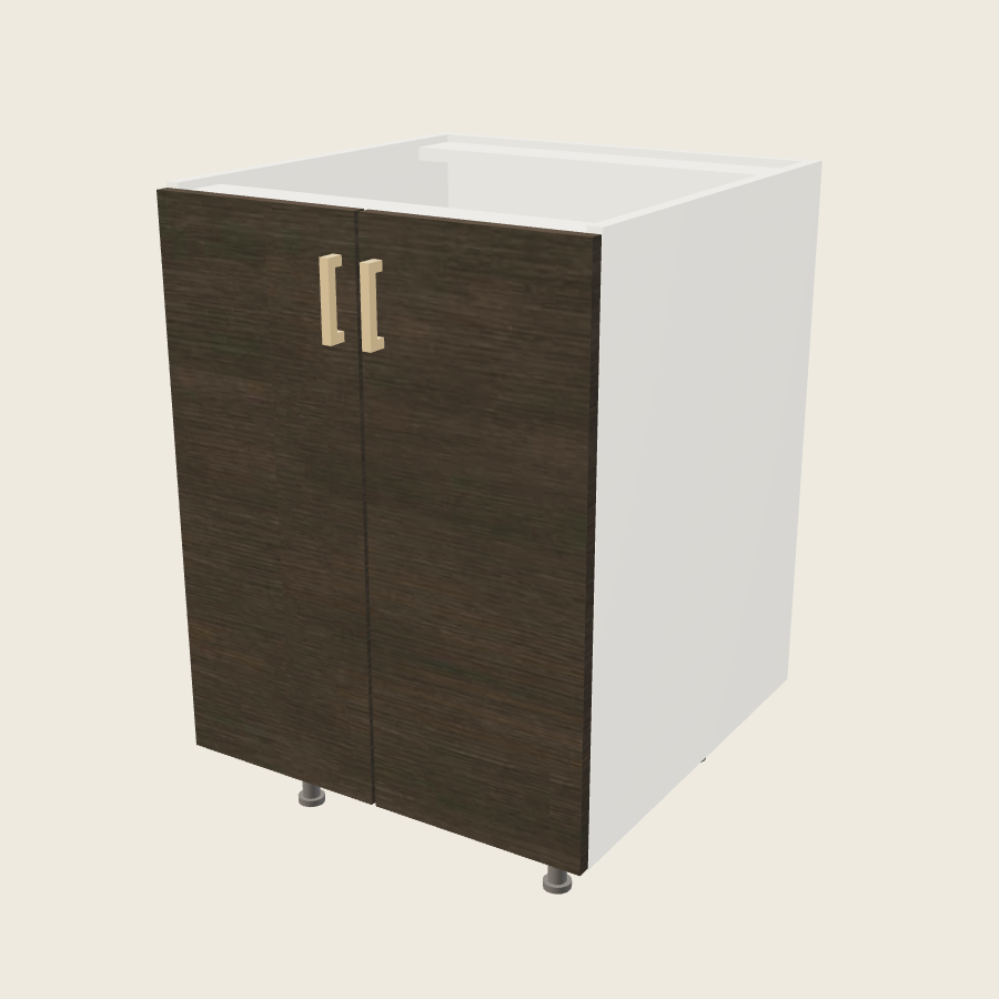 Torino Dark Wood Full Height Two Door Base - B24FH — 2020 catalog rendering; finish and installed options are illustrative