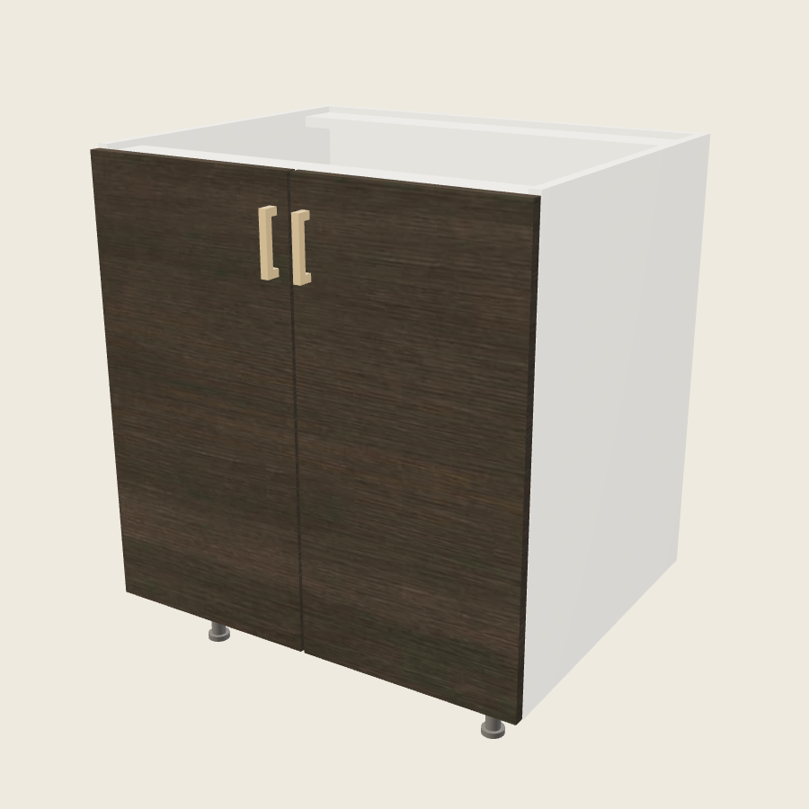 Torino Dark Wood Full Height Two Door Base - B30FH — 2020 catalog rendering; finish and installed options are illustrative