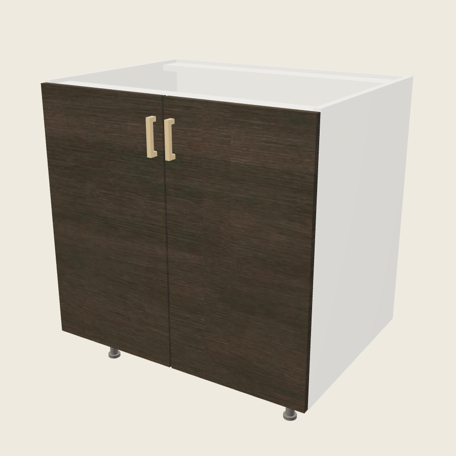 Torino Dark Wood Full Height Two Door Base - B33FH — 2020 catalog rendering; finish and installed options are illustrative