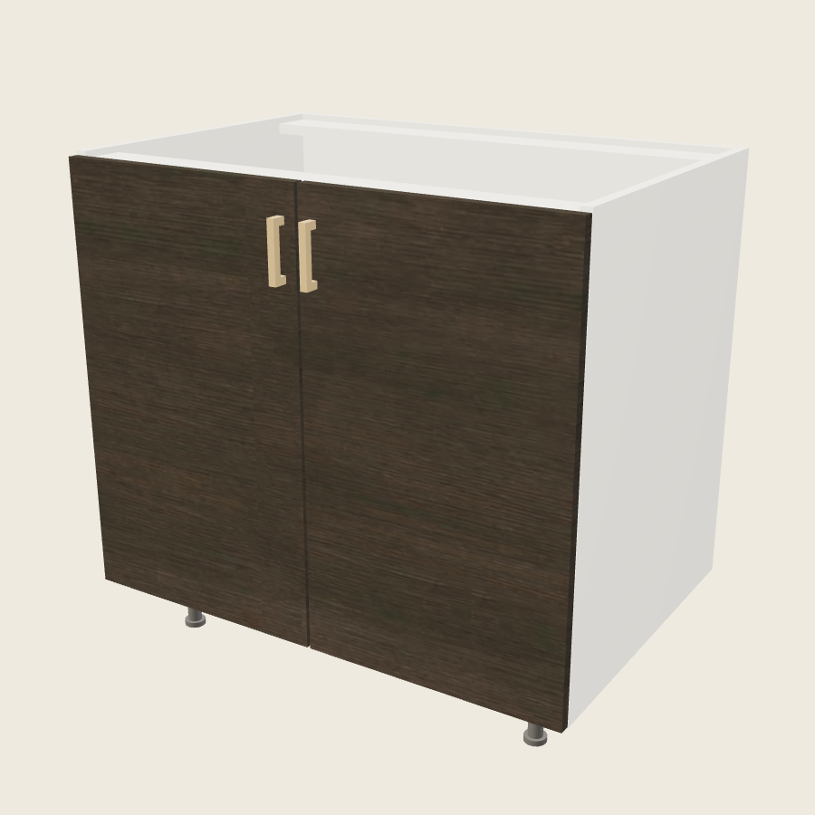 Torino Dark Wood Full Height Two Door Base - B36FH — 2020 catalog rendering; finish and installed options are illustrative