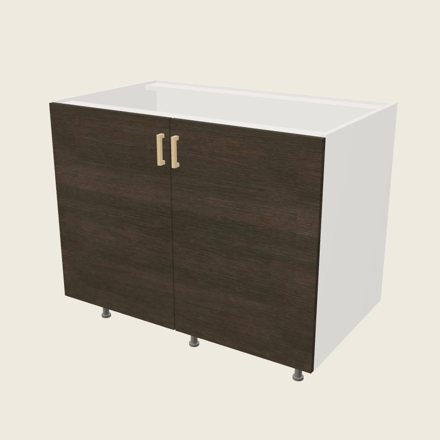 Torino Dark Wood Full Height Two Door Base - B42FH — 2020 catalog rendering; finish and installed options are illustrative