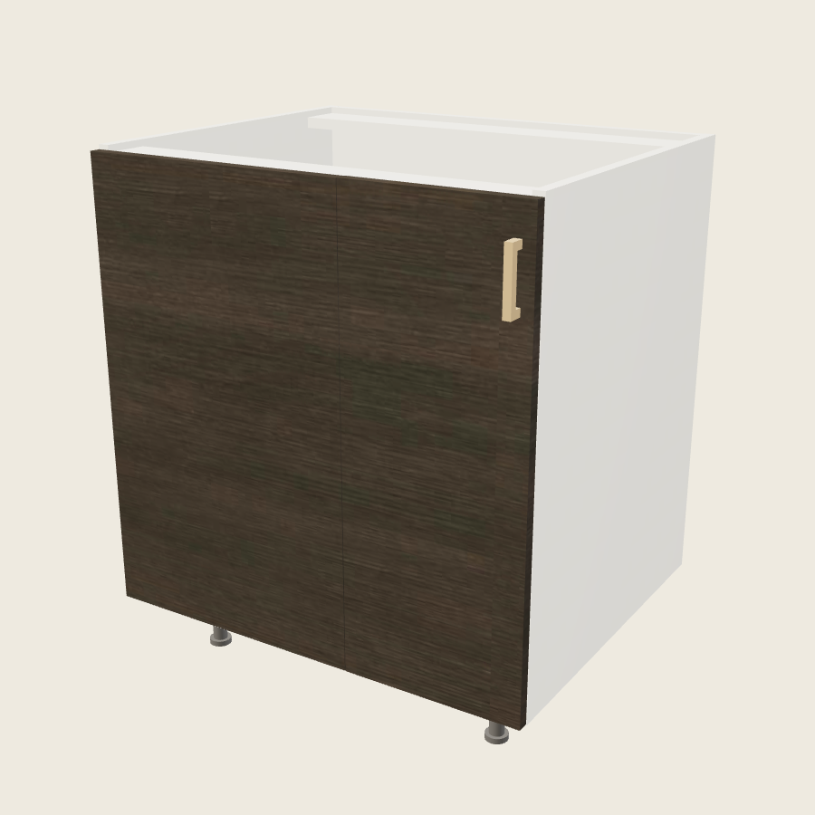 Torino Dark Wood Single Door Blind Base Corner Cabinet - BBC37/40FH — 2020 catalog rendering; left-hand arrangement shown; finish and installed options are illustrative