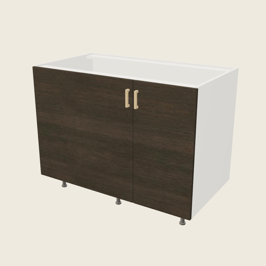 Torino Dark Wood Double Door Blind Base Corner Cabinet - BBC52/55FH — 2020 catalog rendering; left-hand arrangement shown; finish and installed options are illustrative