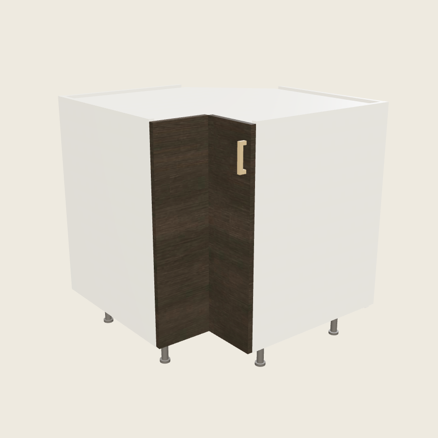 Torino Dark Wood Base Easy Reach Cabinet - BER33 — 2020 catalog rendering; left-hand arrangement shown; finish and installed options are illustrative