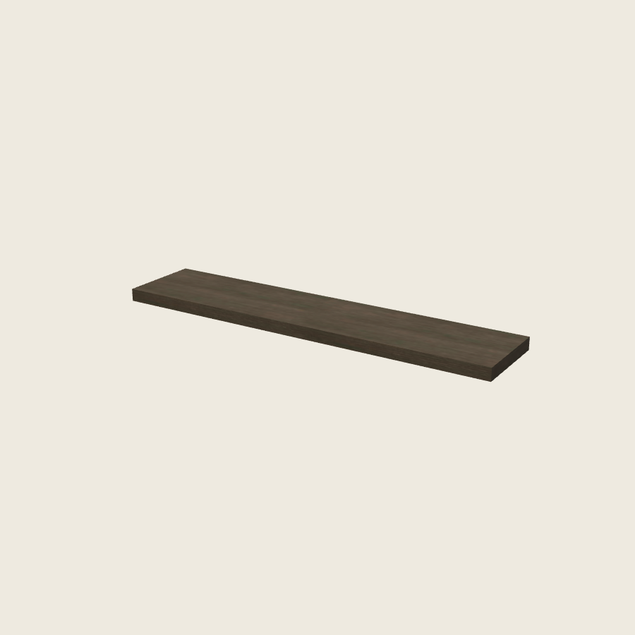 Torino Dark Wood Floating Shelf - FS60 — 2020 catalog rendering; finish and installed options are illustrative