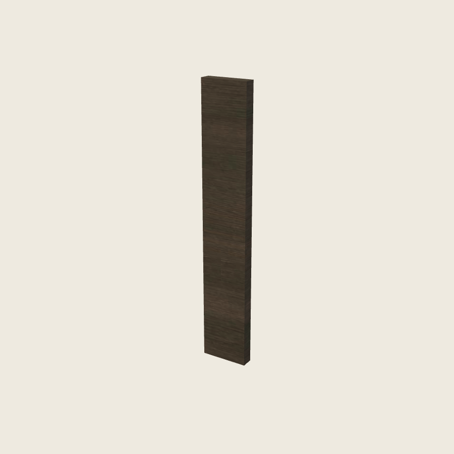 Torino Dark Wood Filler Overlay with Backer - OF635 — 2020 catalog rendering; finish and installed options are illustrative