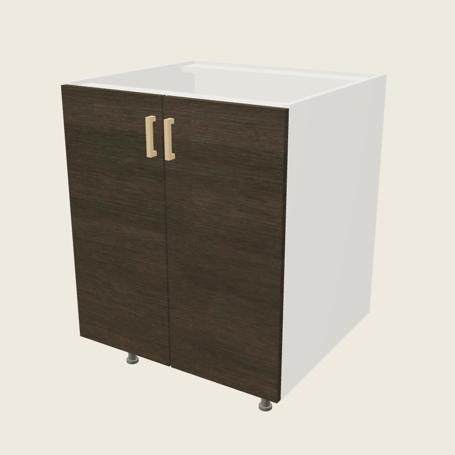 Torino Dark Wood Full Height Double Door Sink Base - SB27FH — 2020 catalog rendering; finish and installed options are illustrative
