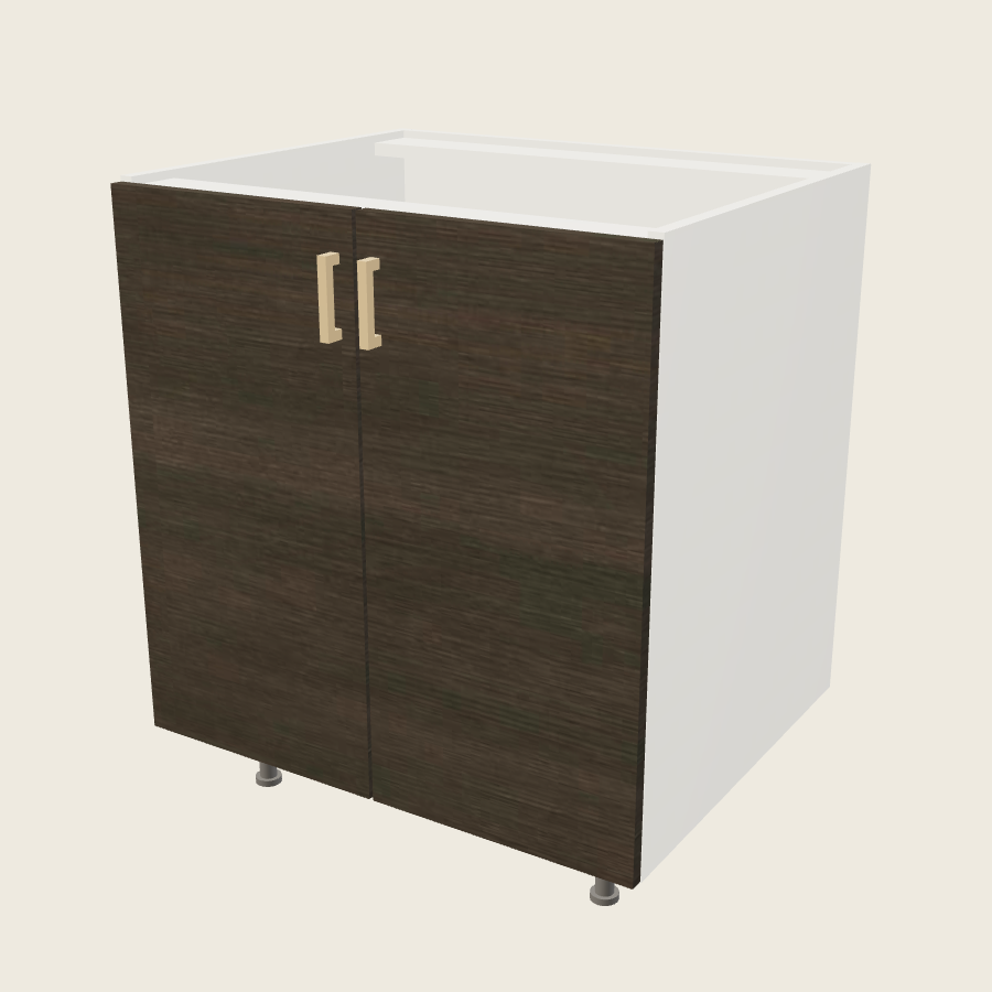 Torino Dark Wood Full Height Double Door Sink Base - SB30FH — 2020 catalog rendering; finish and installed options are illustrative