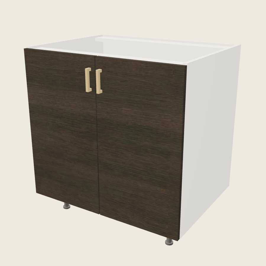 Torino Dark Wood Full Height Double Door Sink Base - SB33FH — 2020 catalog rendering; finish and installed options are illustrative