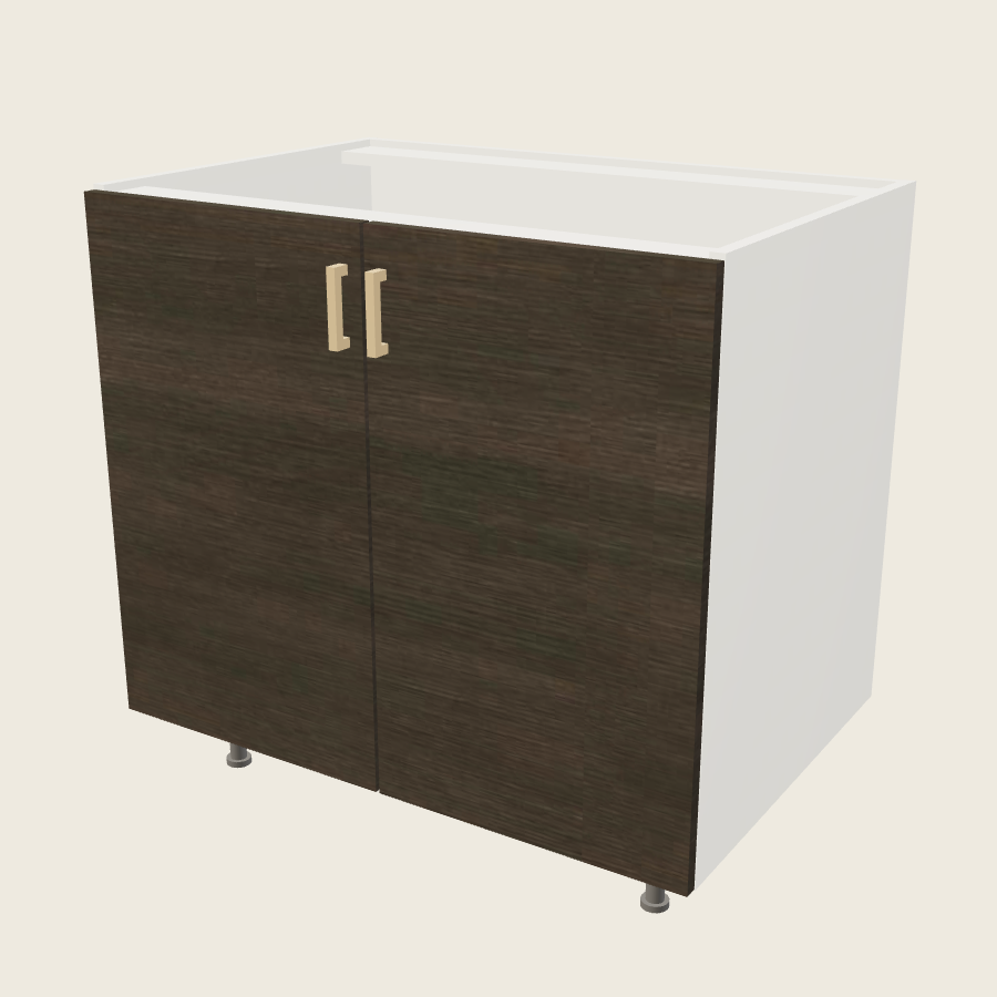 Torino Dark Wood Full Height Double Door Sink Base - SB36FH — 2020 catalog rendering; finish and installed options are illustrative