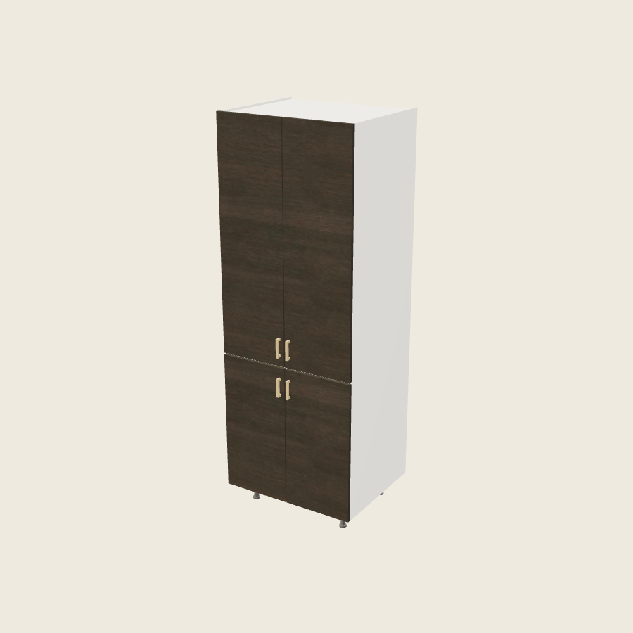 Torino Dark Wood Tall Utility Cabinet - T3084 — 2020 catalog rendering; finish and installed options are illustrative