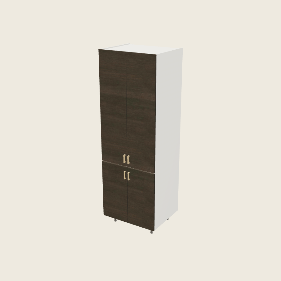 Torino Dark Wood Tall Utility Cabinet - T3089 — 2020 catalog rendering; finish and installed options are illustrative
