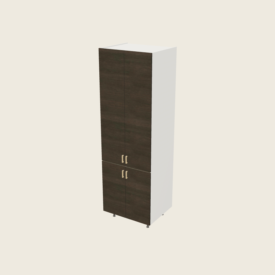Torino Dark Wood Tall Utility Cabinet - T3094 — 2020 catalog rendering; finish and installed options are illustrative