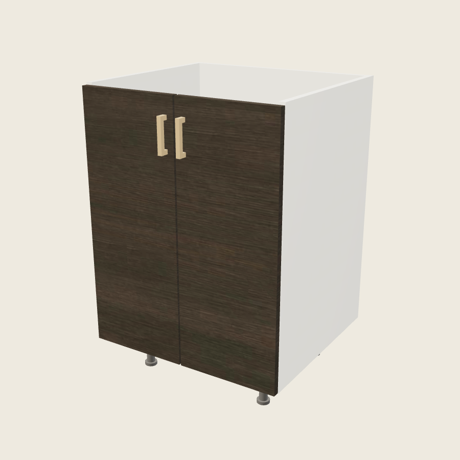 Torino Dark Wood Double Door Vanity Sink Base - VSB24FH — 2020 catalog rendering; finish and installed options are illustrative
