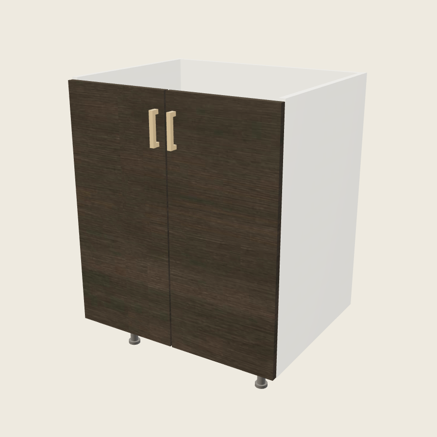 Torino Dark Wood Double Door Vanity Sink Base - VSB27FH — 2020 catalog rendering; finish and installed options are illustrative