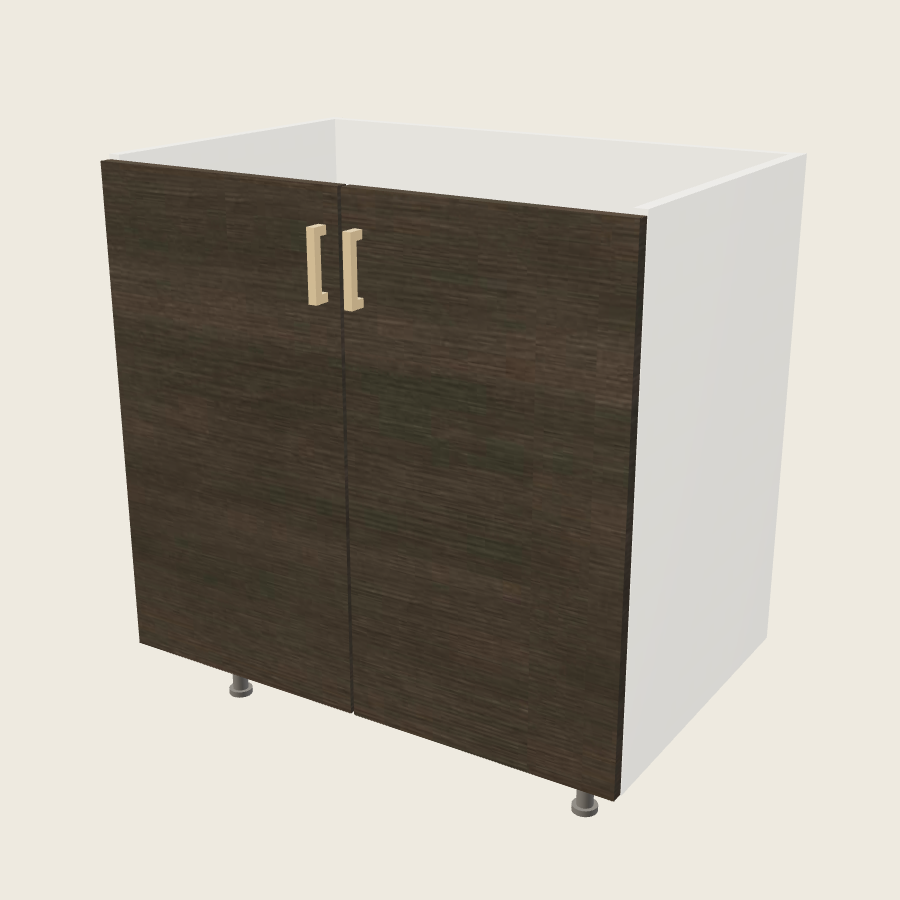 Torino Dark Wood Double Door Vanity Sink Base - VSB33FH — 2020 catalog rendering; finish and installed options are illustrative