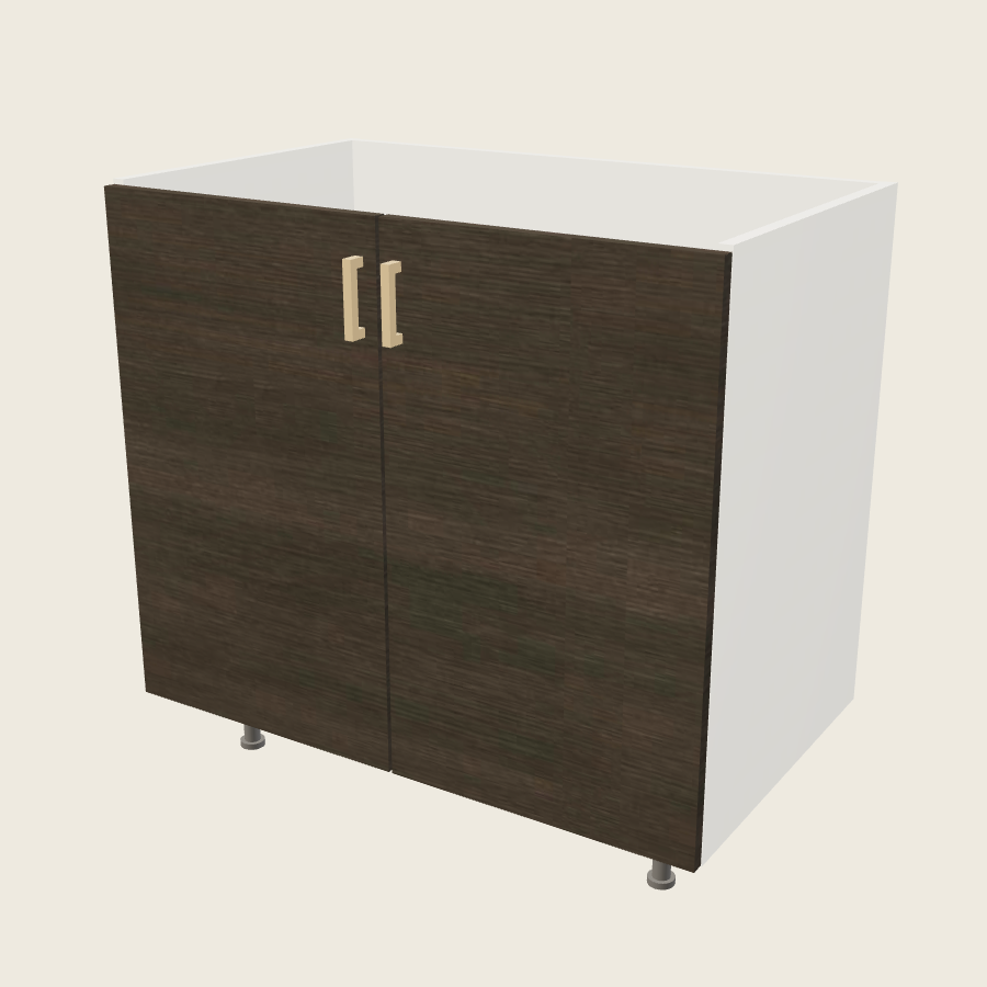 Torino Dark Wood Double Door Vanity Sink Base - VSB36FH — 2020 catalog rendering; finish and installed options are illustrative