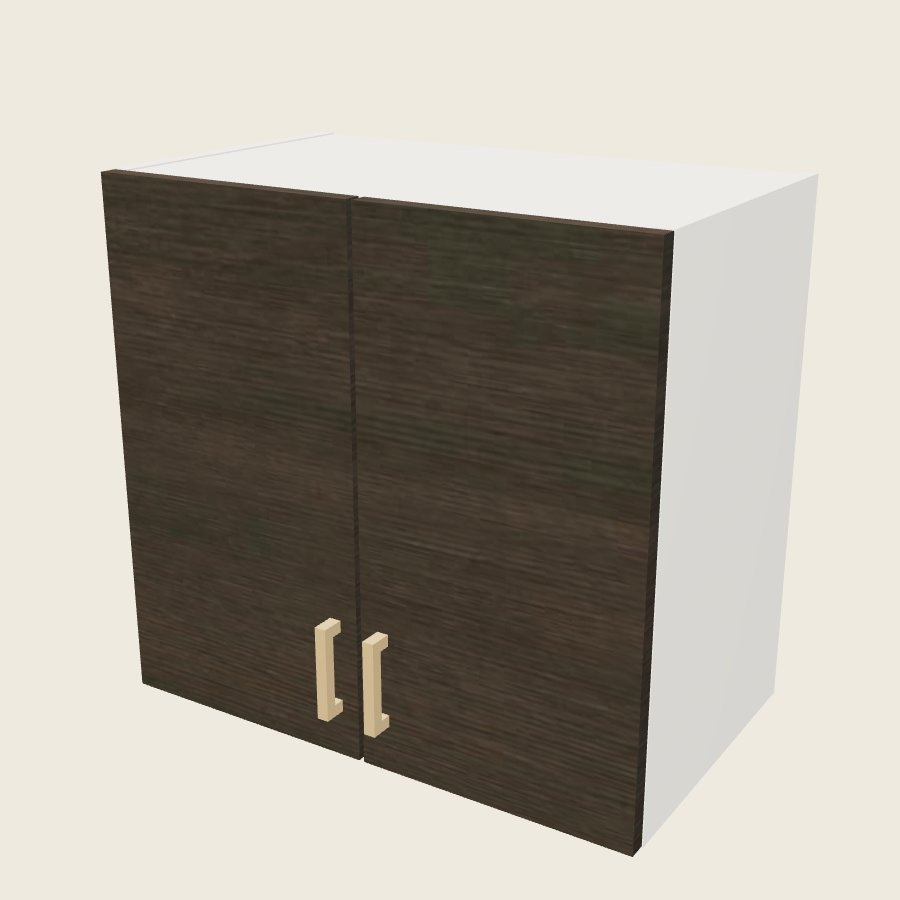 Torino Dark Wood Double Door Wall Cabinet - W2423 — 2020 catalog rendering; finish and installed options are illustrative