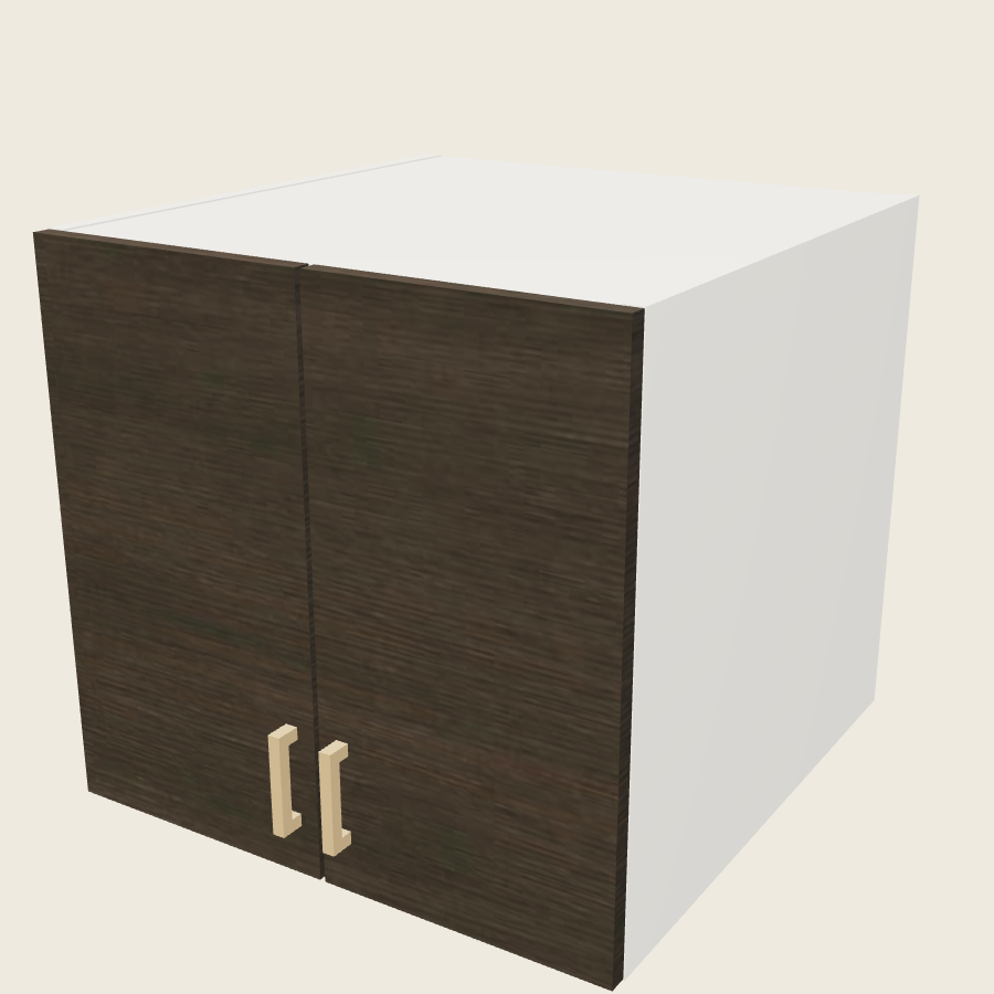 Torino Dark Wood Double Door Wall Cabinet - W242324 — 2020 catalog rendering; finish and installed options are illustrative