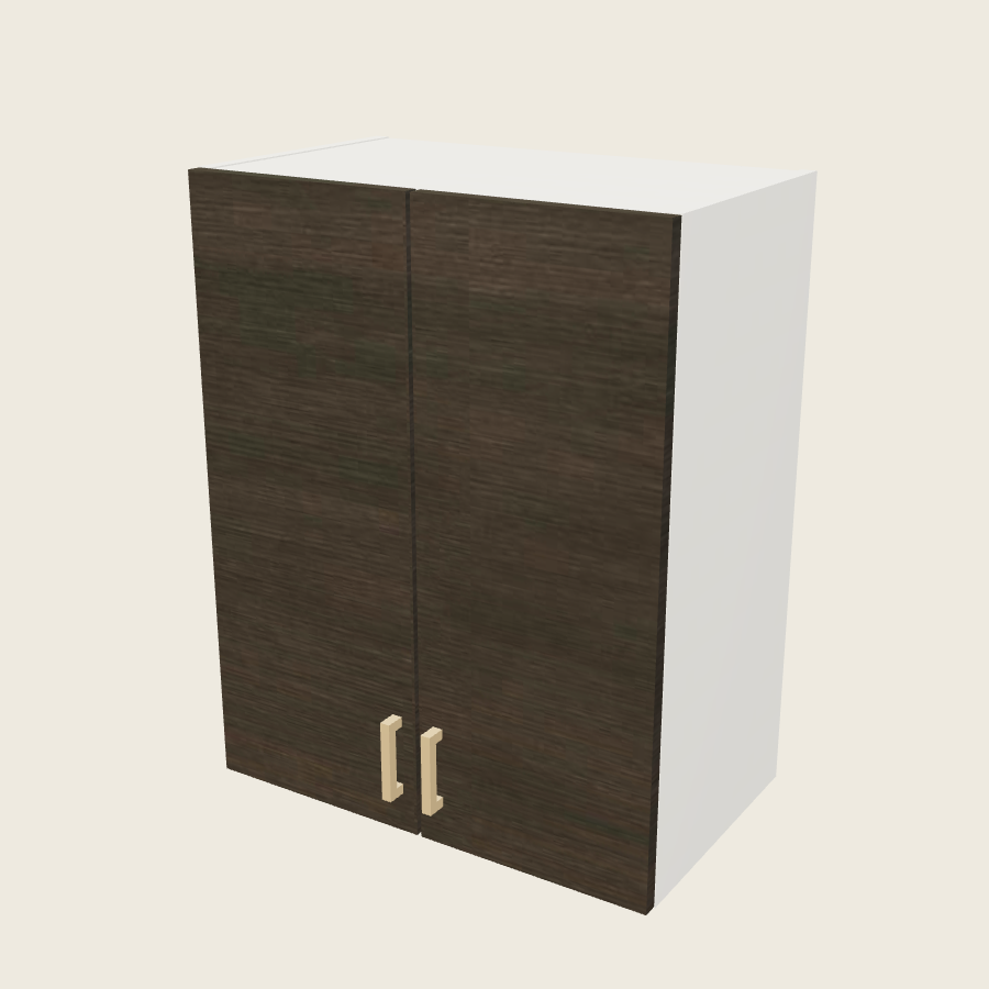 Torino Dark Wood Double Door Wall Cabinet - W2430 — 2020 catalog rendering; finish and installed options are illustrative