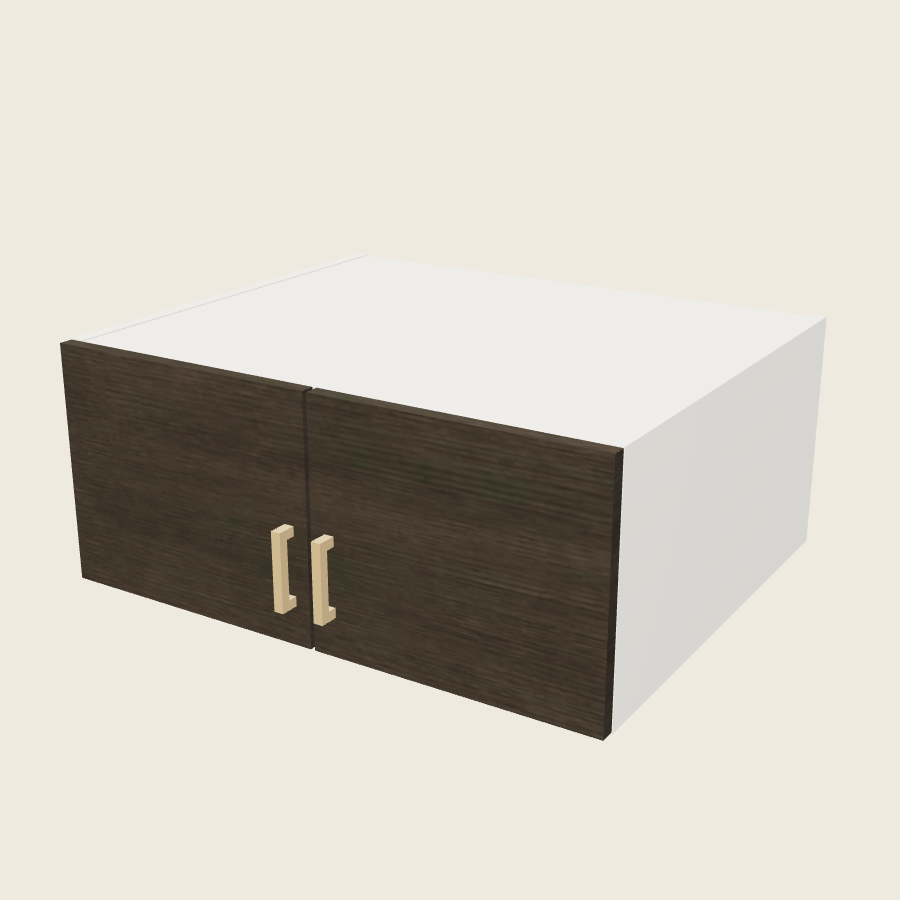 Torino Dark Wood Double Door Wall Cabinet - W301224 — 2020 catalog rendering; finish and installed options are illustrative
